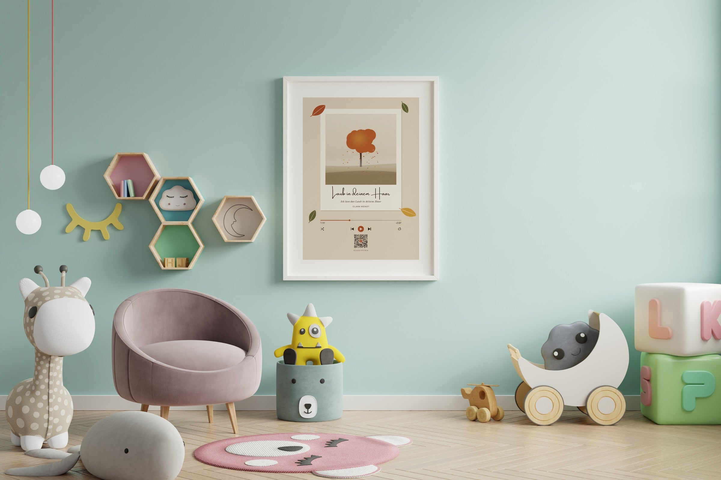 Herbst Polaroid Player Poster 1 – Raumansicht