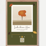 Herbst Polaroid Player Poster 1 – Echtholzrahmen Natur