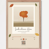 Herbst Polaroid Player Poster 1 – Echtholzrahmen Natur
