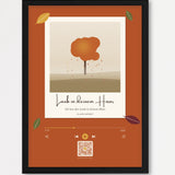 Herbst Polaroid Player Poster 1 – Echtholzrahmen Schwarz