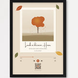 Herbst Polaroid Player Poster 1 – Echtholzrahmen Schwarz