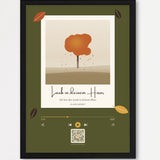 Herbst Polaroid Player Poster 1 – Echtholzrahmen Schwarz
