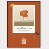 Herbst Polaroid Player Poster 1 – Aluminiumrahmen Schwarz
