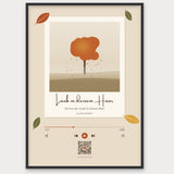 Herbst Polaroid Player Poster 1 – Aluminiumrahmen Schwarz