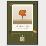 Herbst Polaroid Player Poster 1 – Aluminiumrahmen Schwarz