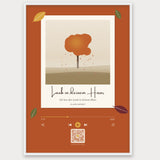 Herbst Polaroid Player Poster 1 – Aluminiumrahmen Weiß
