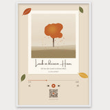 Herbst Polaroid Player Poster 1 – Aluminiumrahmen Weiß