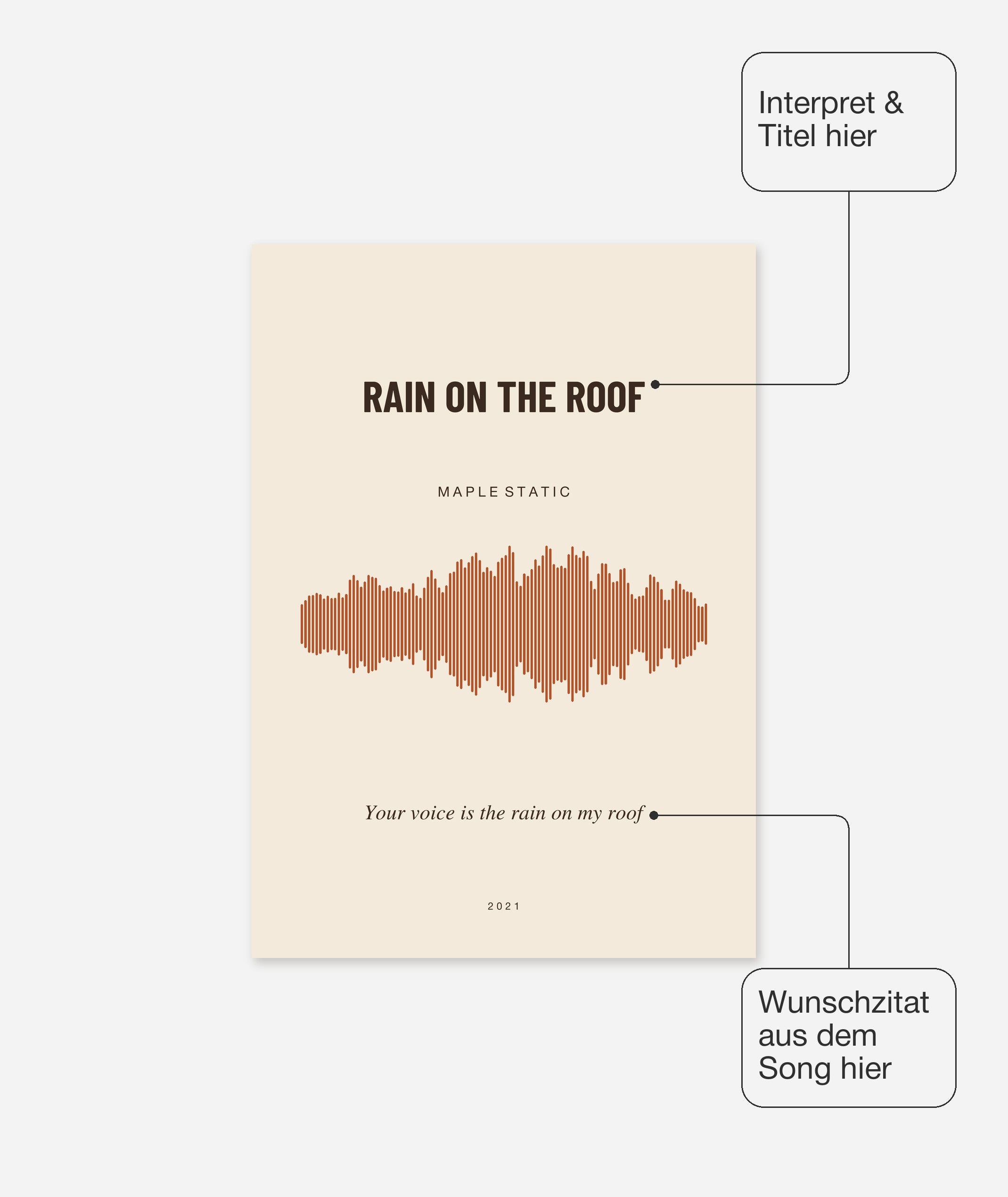 Herbst Soundwave Poster 1 – Felder frei wählbar