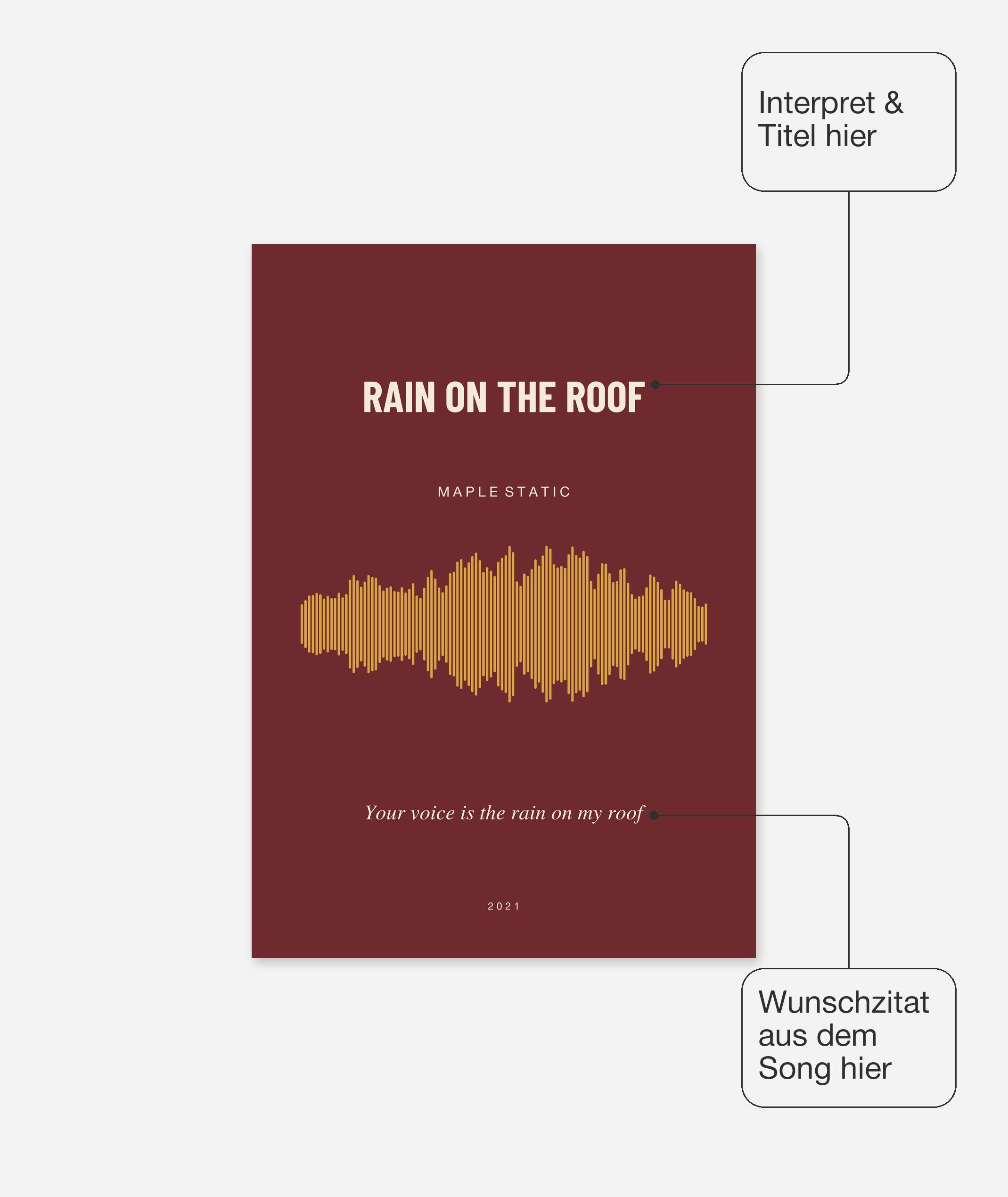 Herbst Soundwave Poster 1 – Felder frei wählbar