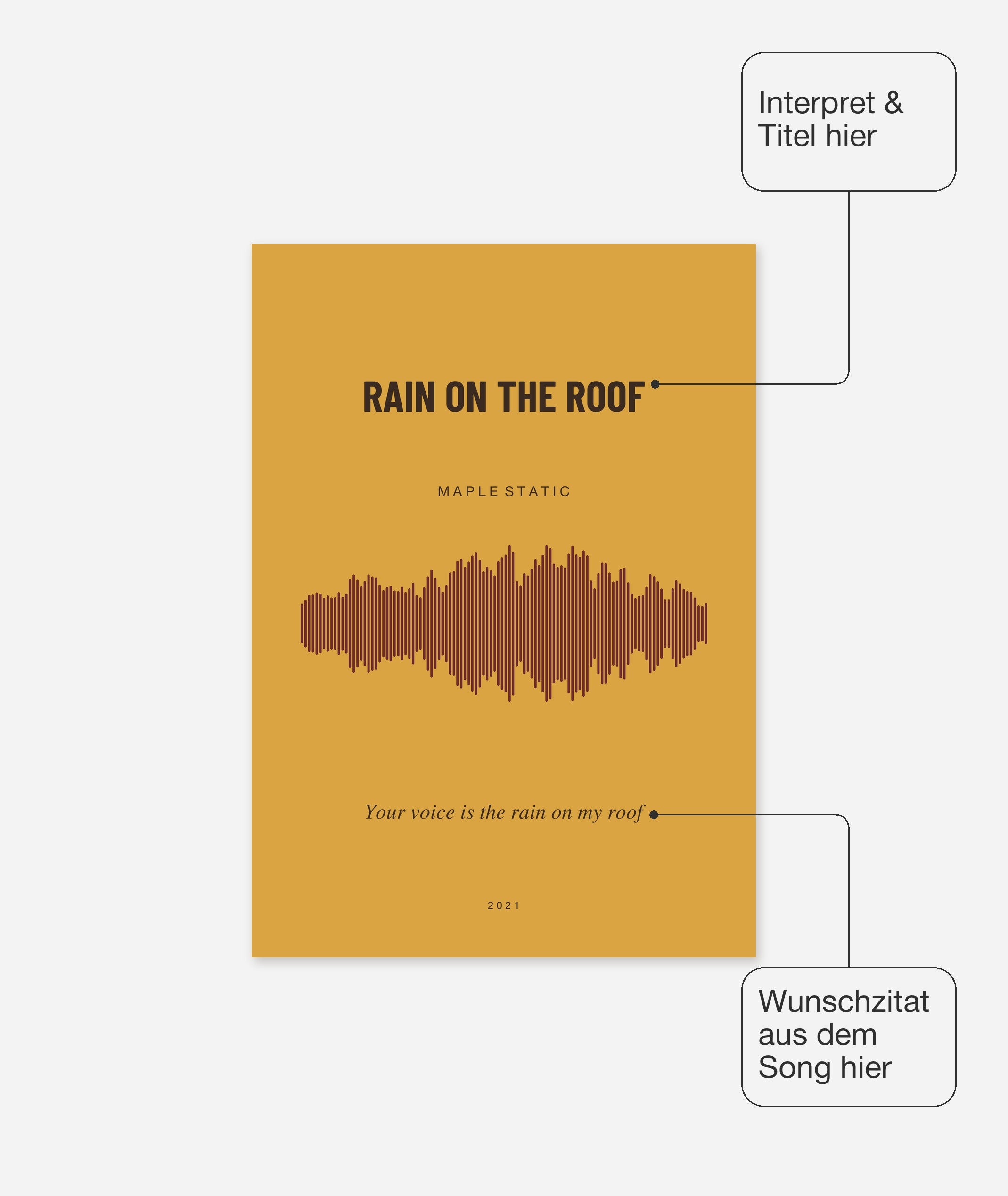 Herbst Soundwave Poster 1 – Felder frei wählbar