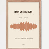 Herbst Soundwave Poster 1 – Echtholzrahmen Natur