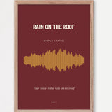 Herbst Soundwave Poster 1 – Echtholzrahmen Natur