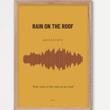 Herbst Soundwave Poster 1 – Echtholzrahmen Natur