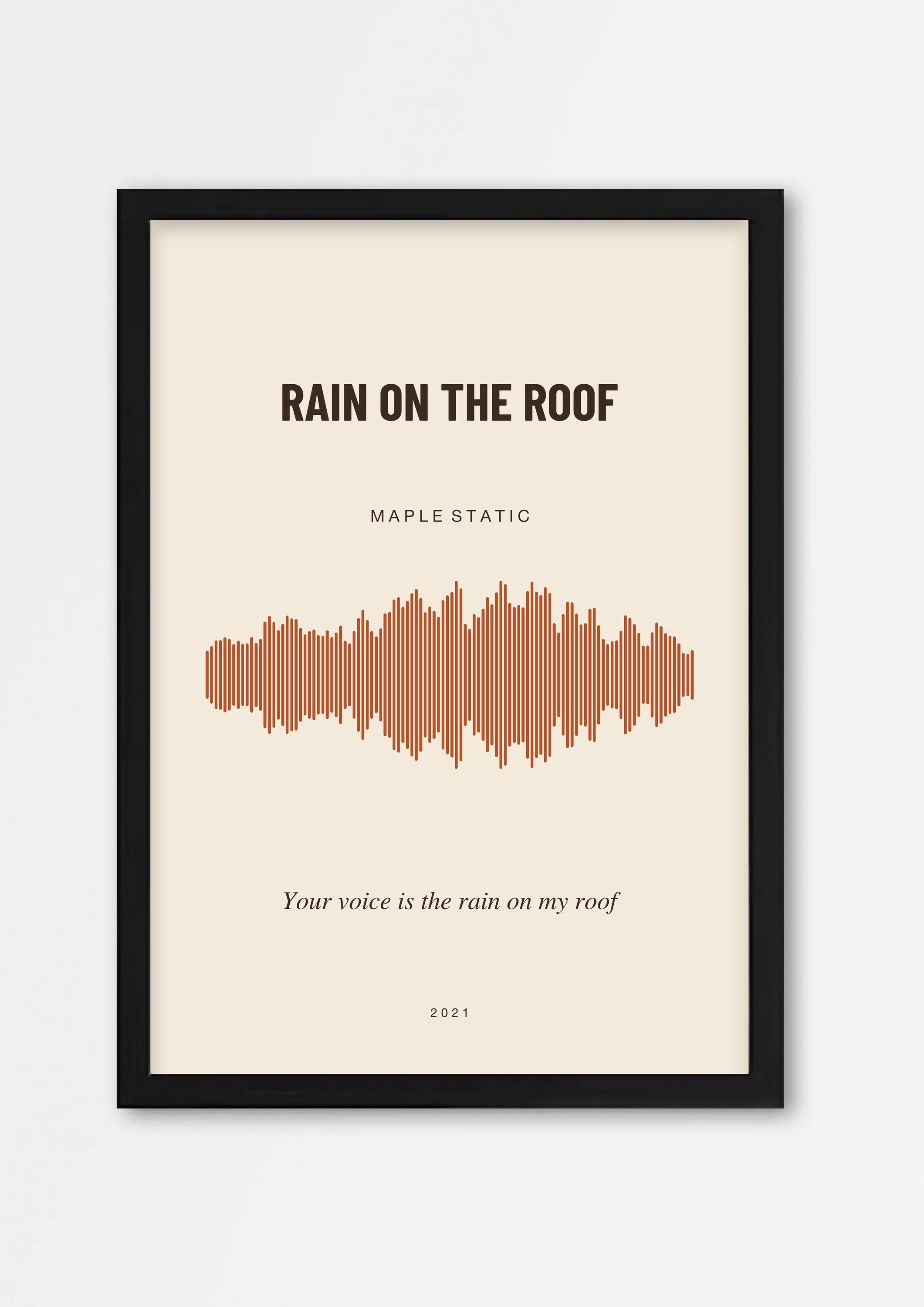 Herbst Soundwave Poster 1 – Echtholzrahmen Schwarz