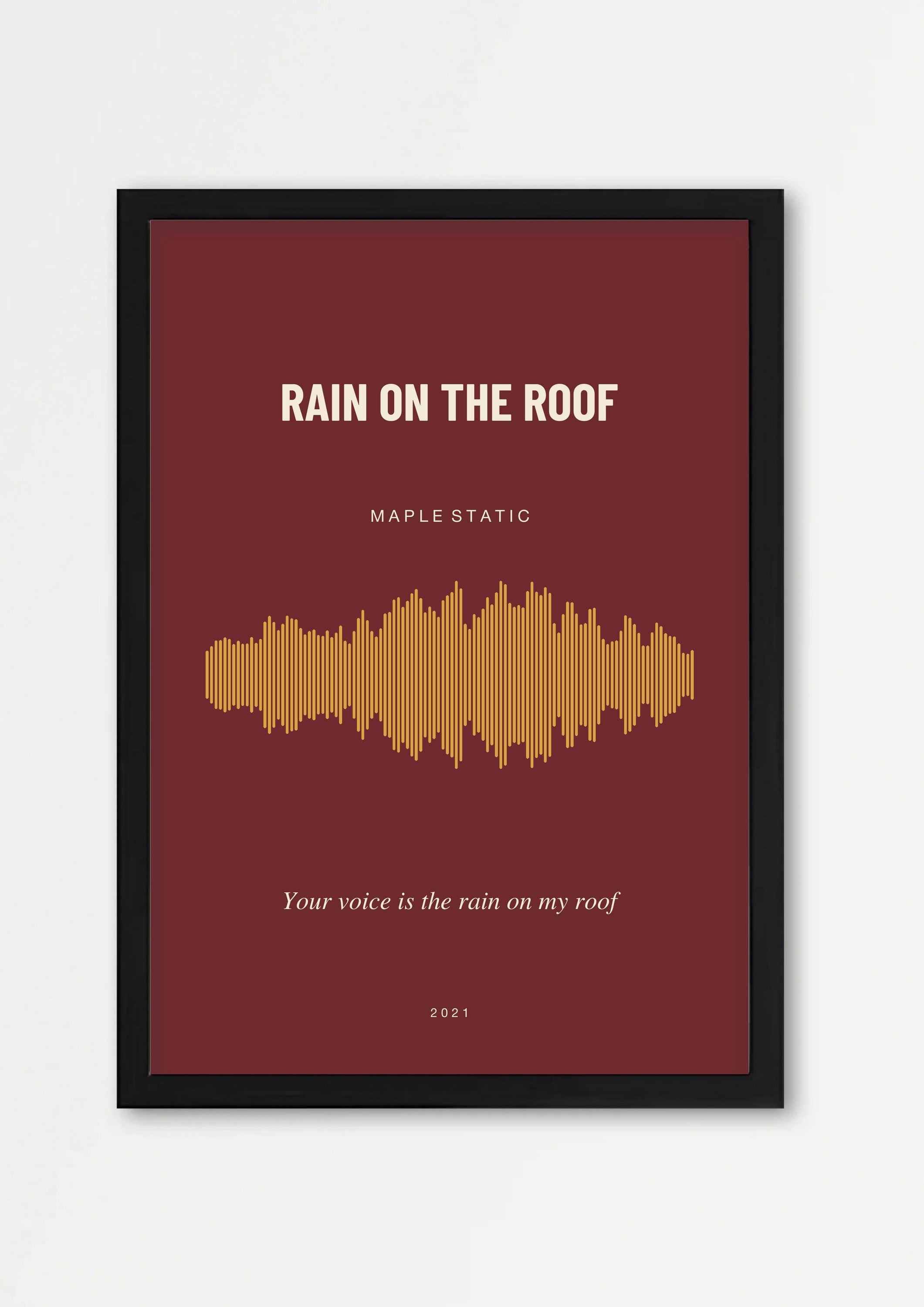 Herbst Soundwave Poster 1 – Echtholzrahmen Schwarz