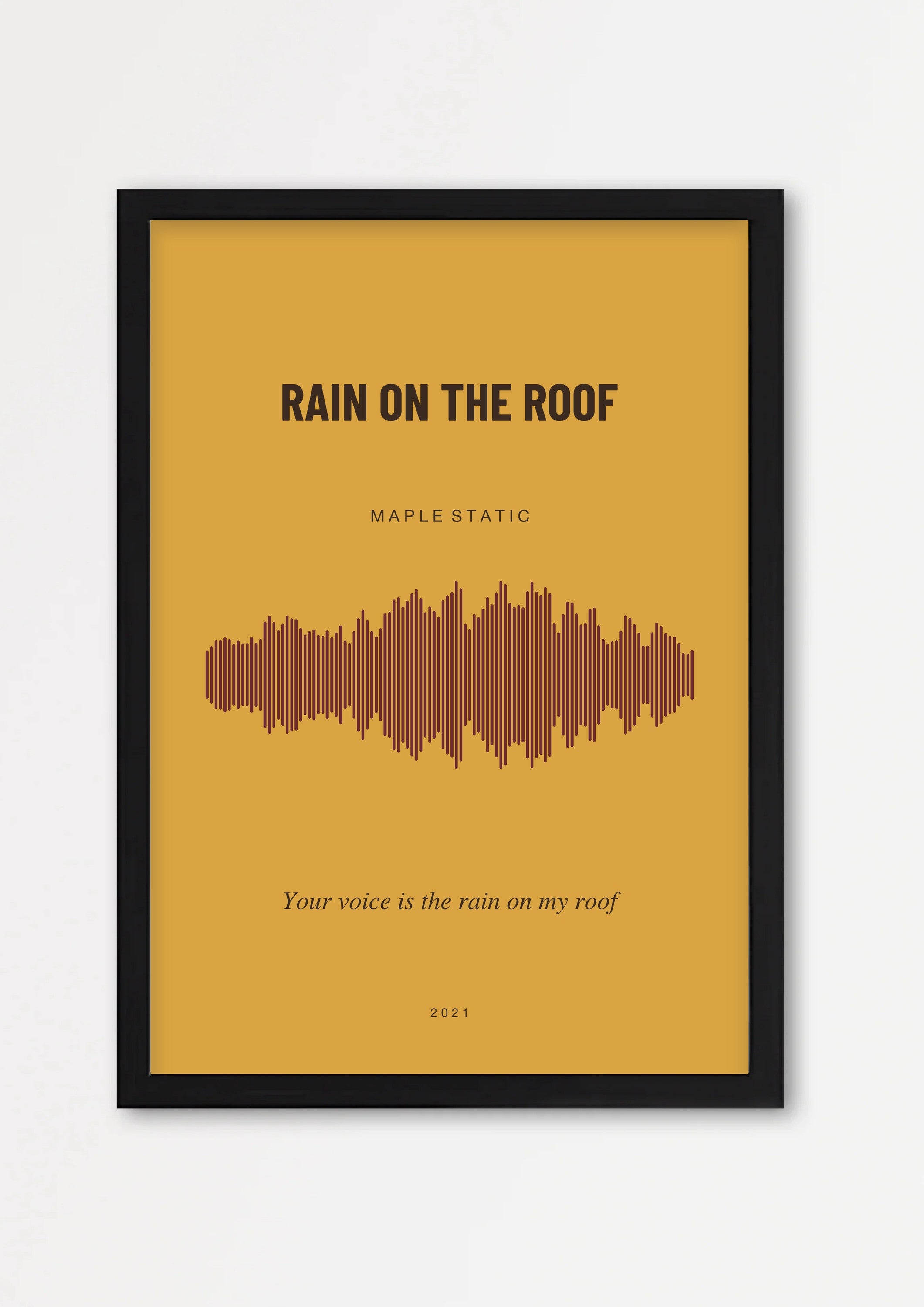 Herbst Soundwave Poster 1 – Echtholzrahmen Schwarz