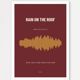 Herbst Soundwave Poster 1 – Echtholzrahmen Weiß