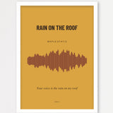 Herbst Soundwave Poster 1 – Echtholzrahmen Weiß