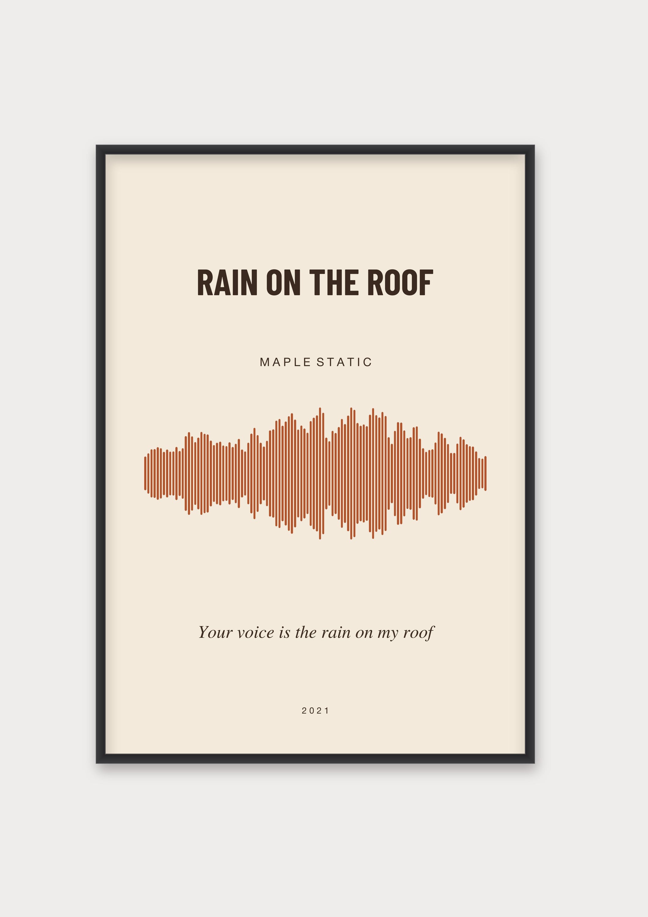 Herbst Soundwave Poster 1 – Aluminiumrahmen Schwarz