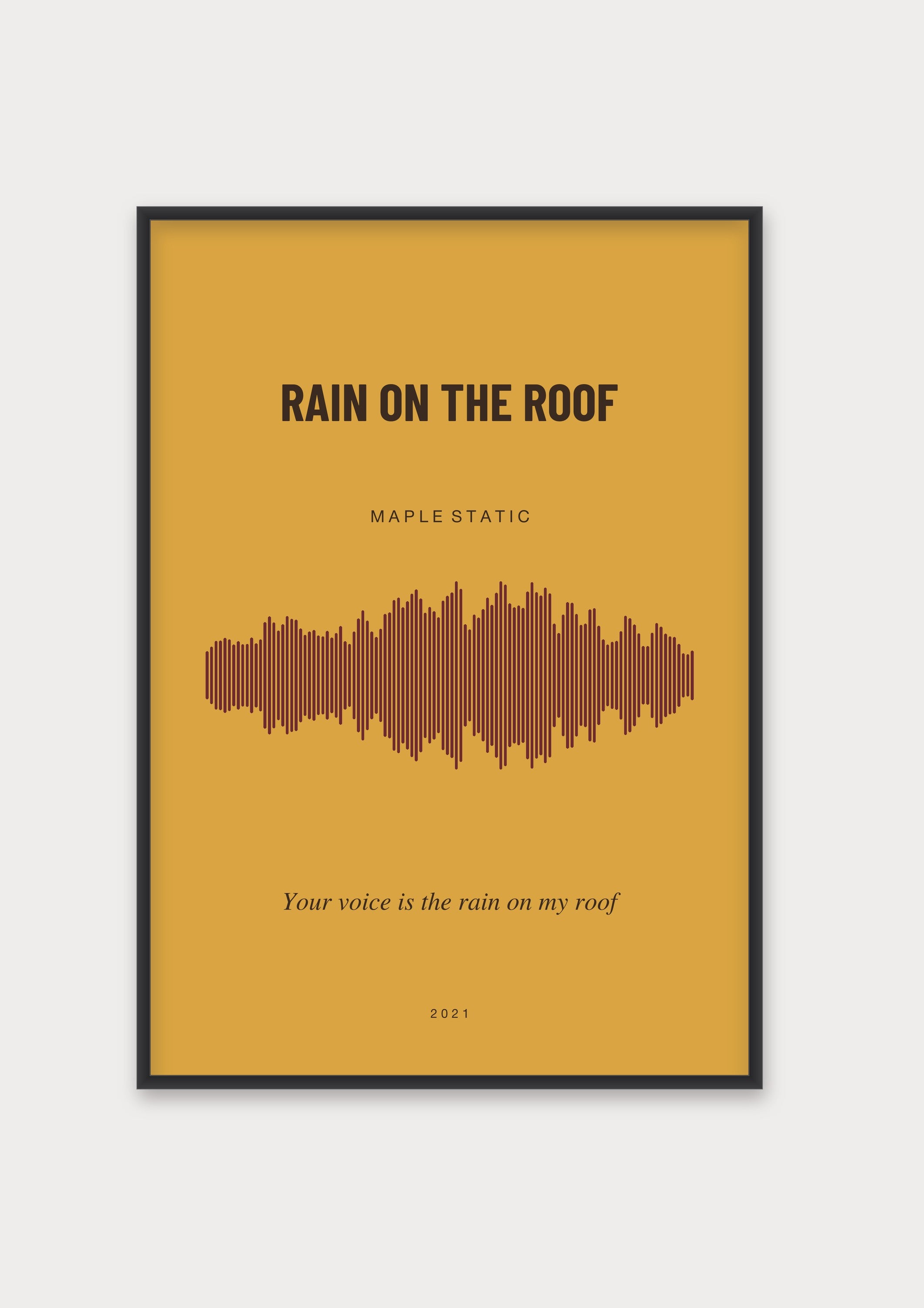 Herbst Soundwave Poster 1 – Aluminiumrahmen Schwarz
