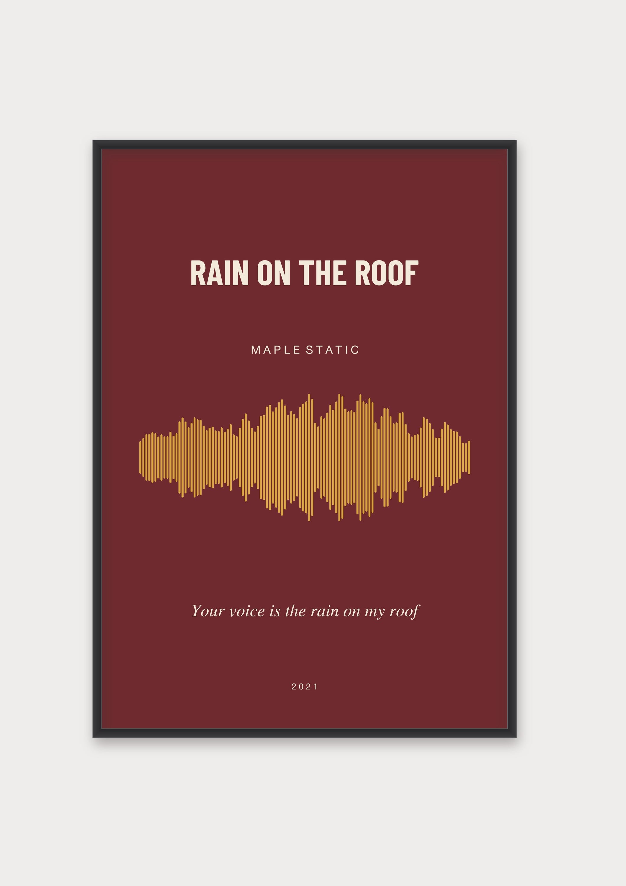 Herbst Soundwave Poster 1 – Aluminiumrahmen Schwarz