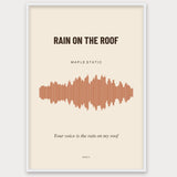 Herbst Soundwave Poster 1 – Aluminiumrahmen Weiß