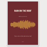 Herbst Soundwave Poster 1 – Aluminiumrahmen Weiß