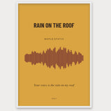 Herbst Soundwave Poster 1 – Aluminiumrahmen Weiß