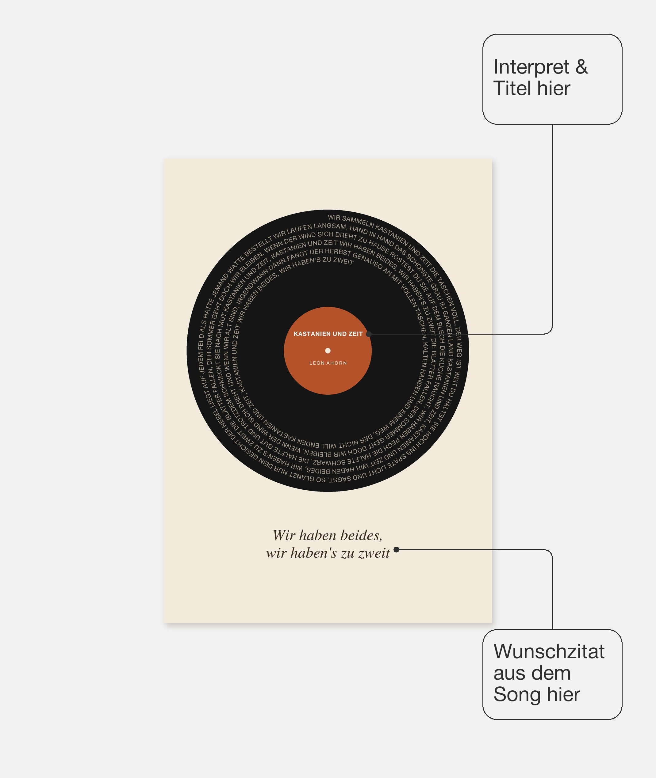 Herbst Vinyl Poster 1 – Felder frei wählbar
