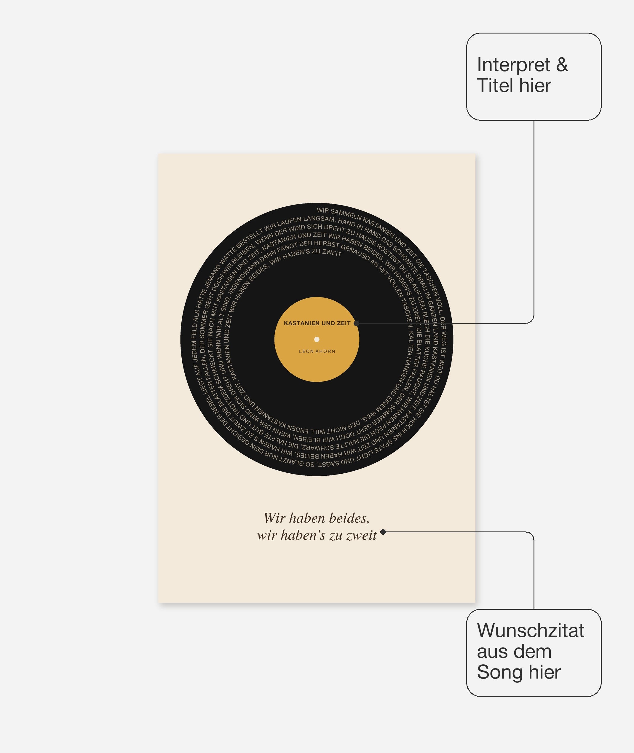 Herbst Vinyl Poster 1 – Felder frei wählbar