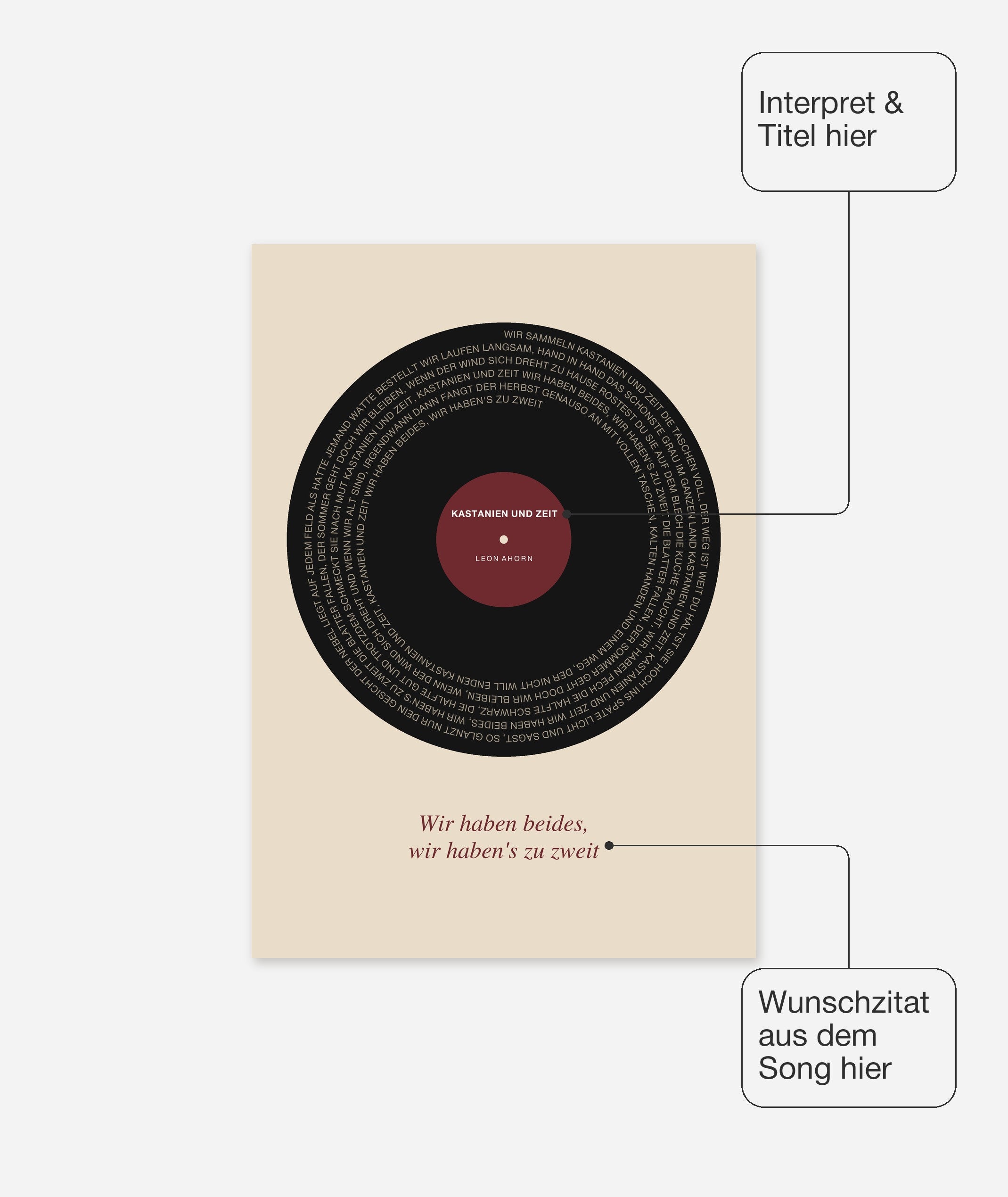 Herbst Vinyl Poster 1 – Felder frei wählbar