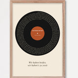 Herbst Vinyl Poster 1 – Echtholzrahmen Natur