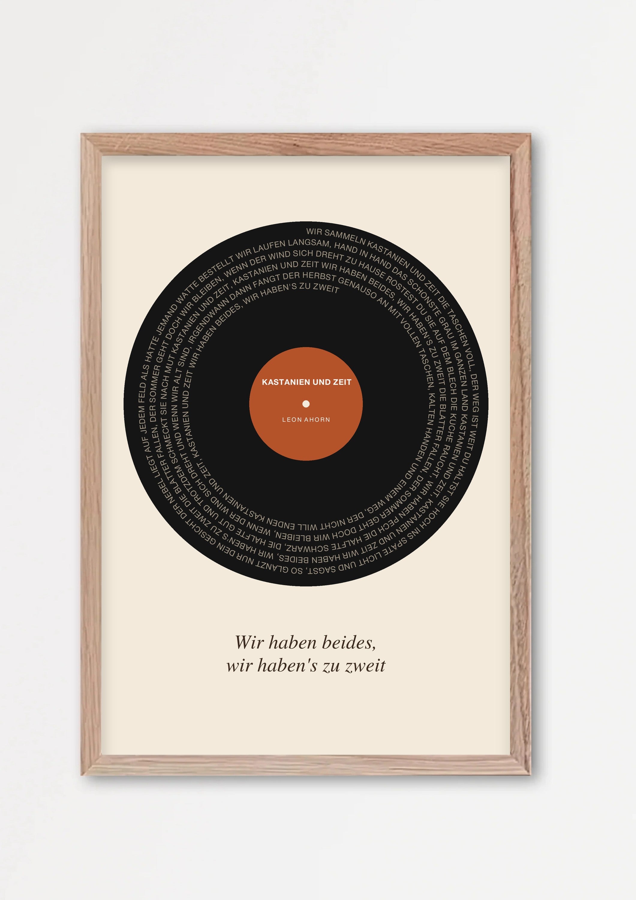 Herbst Vinyl Poster 1 – Echtholzrahmen Natur