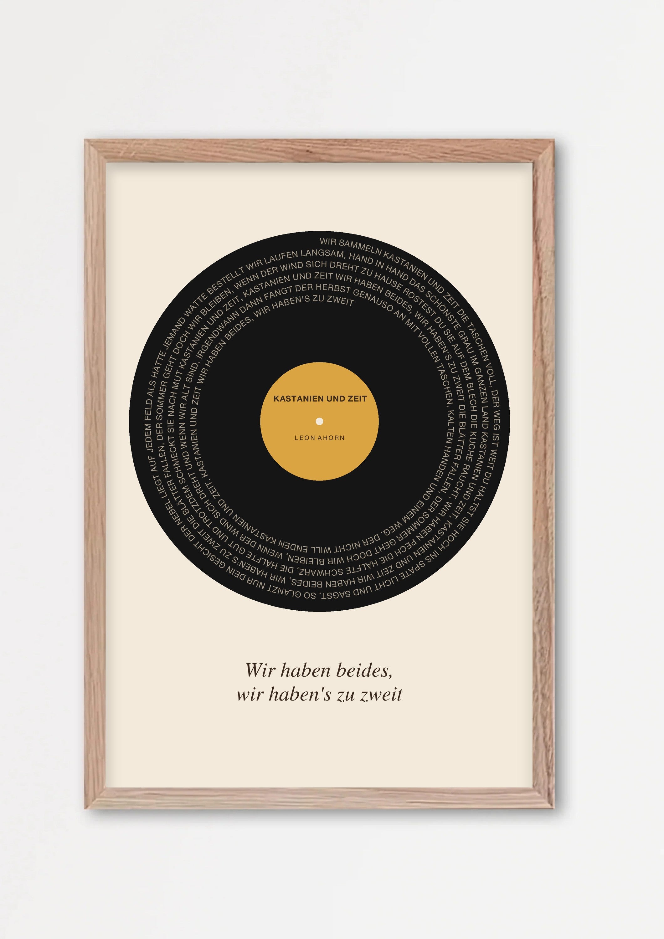 Herbst Vinyl Poster 1 – Echtholzrahmen Natur