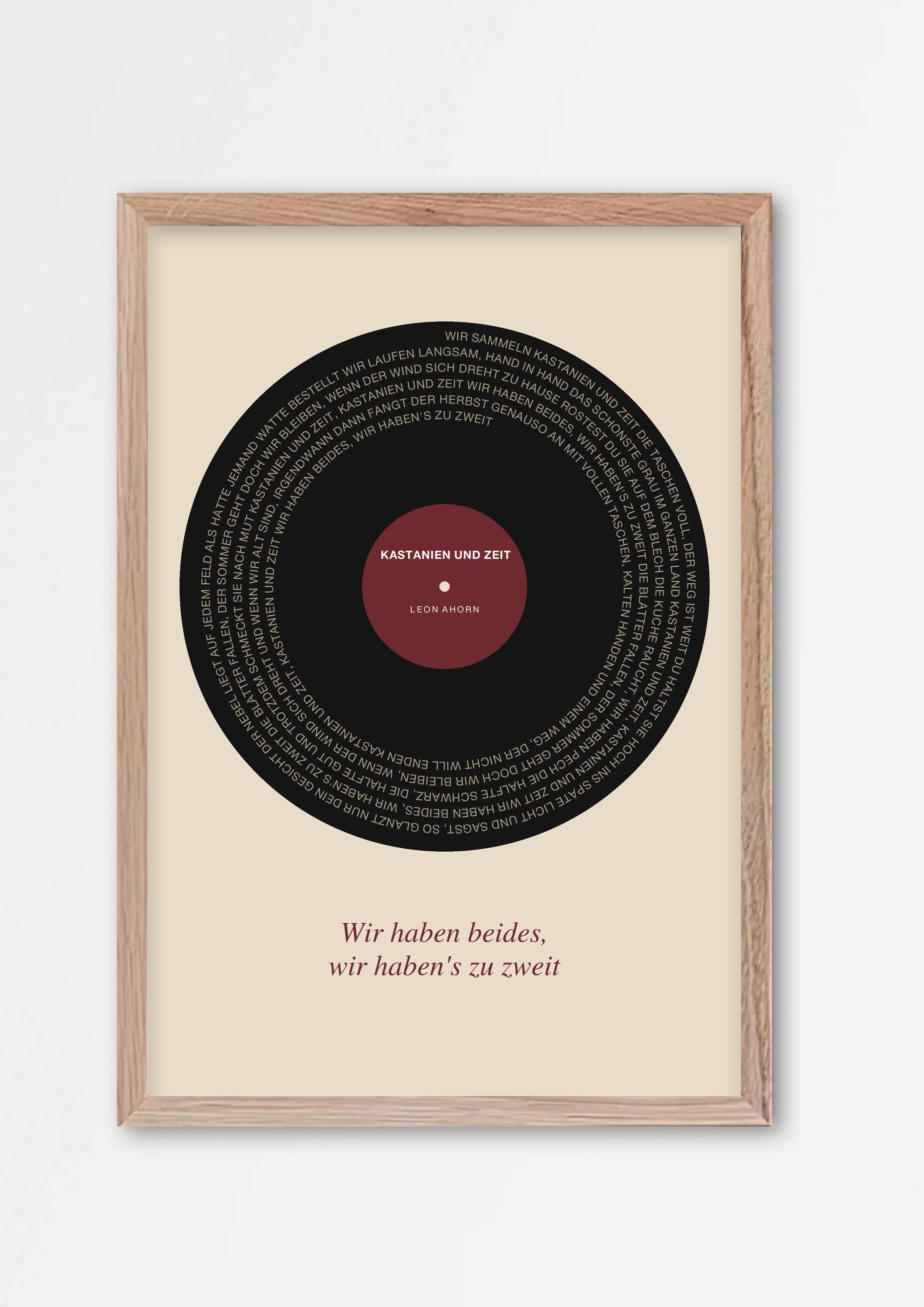 Herbst Vinyl Poster 1 – Echtholzrahmen Natur