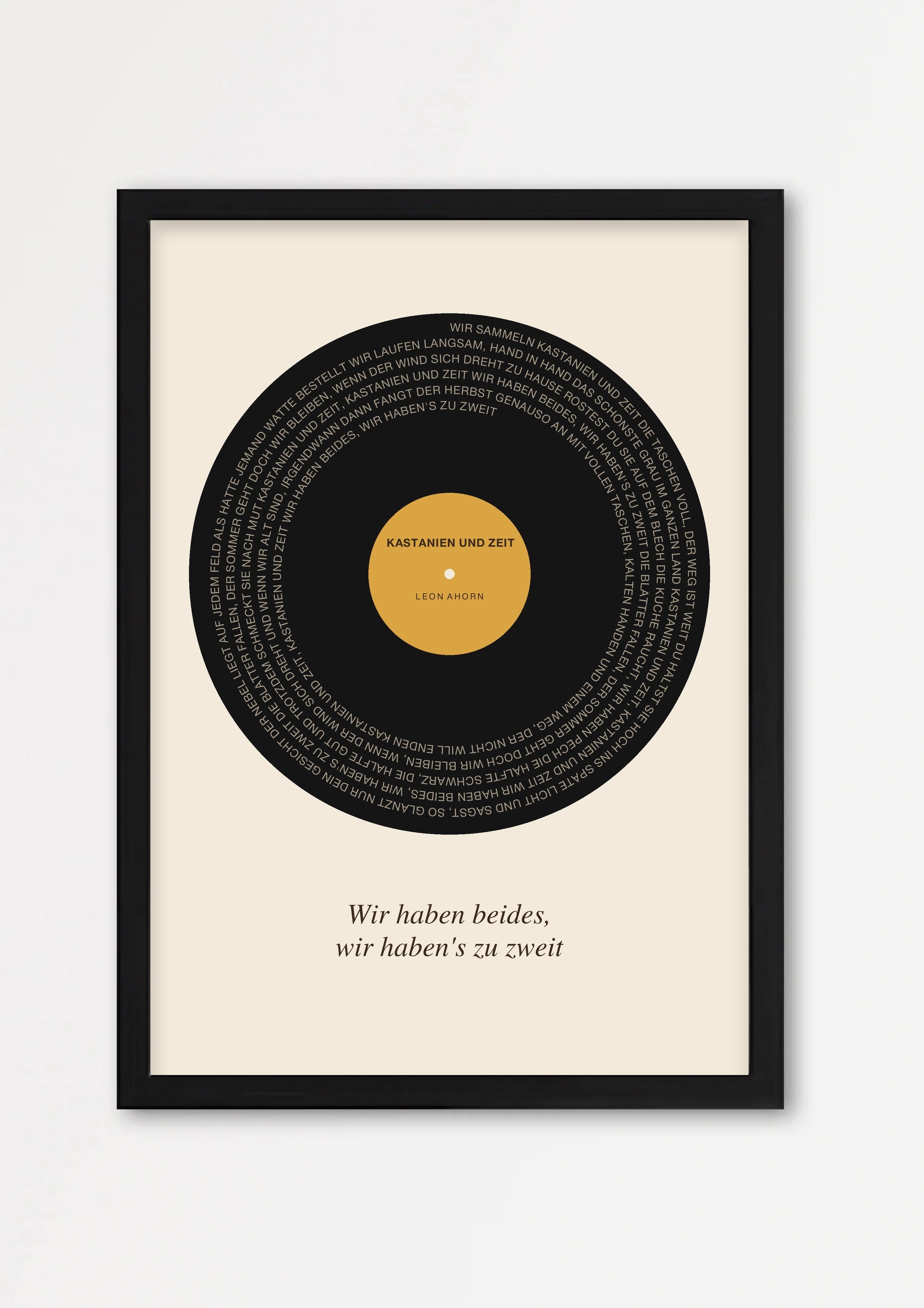 Herbst Vinyl Poster 1 – Echtholzrahmen Schwarz