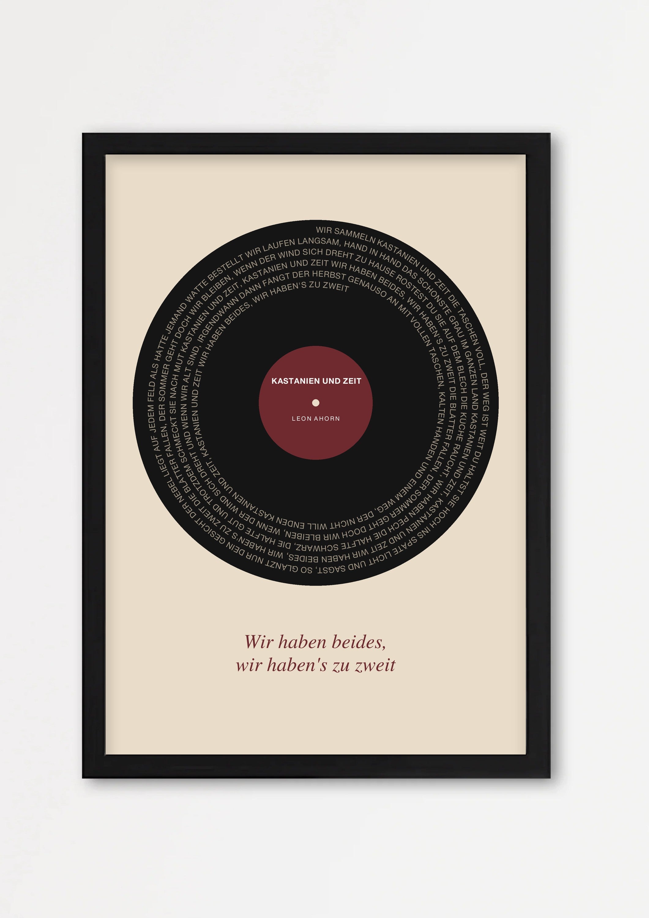 Herbst Vinyl Poster 1 – Echtholzrahmen Schwarz
