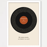 Herbst Vinyl Poster 1 – Echtholzrahmen Weiß