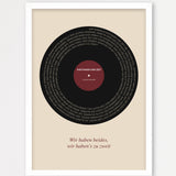 Herbst Vinyl Poster 1 – Echtholzrahmen Weiß
