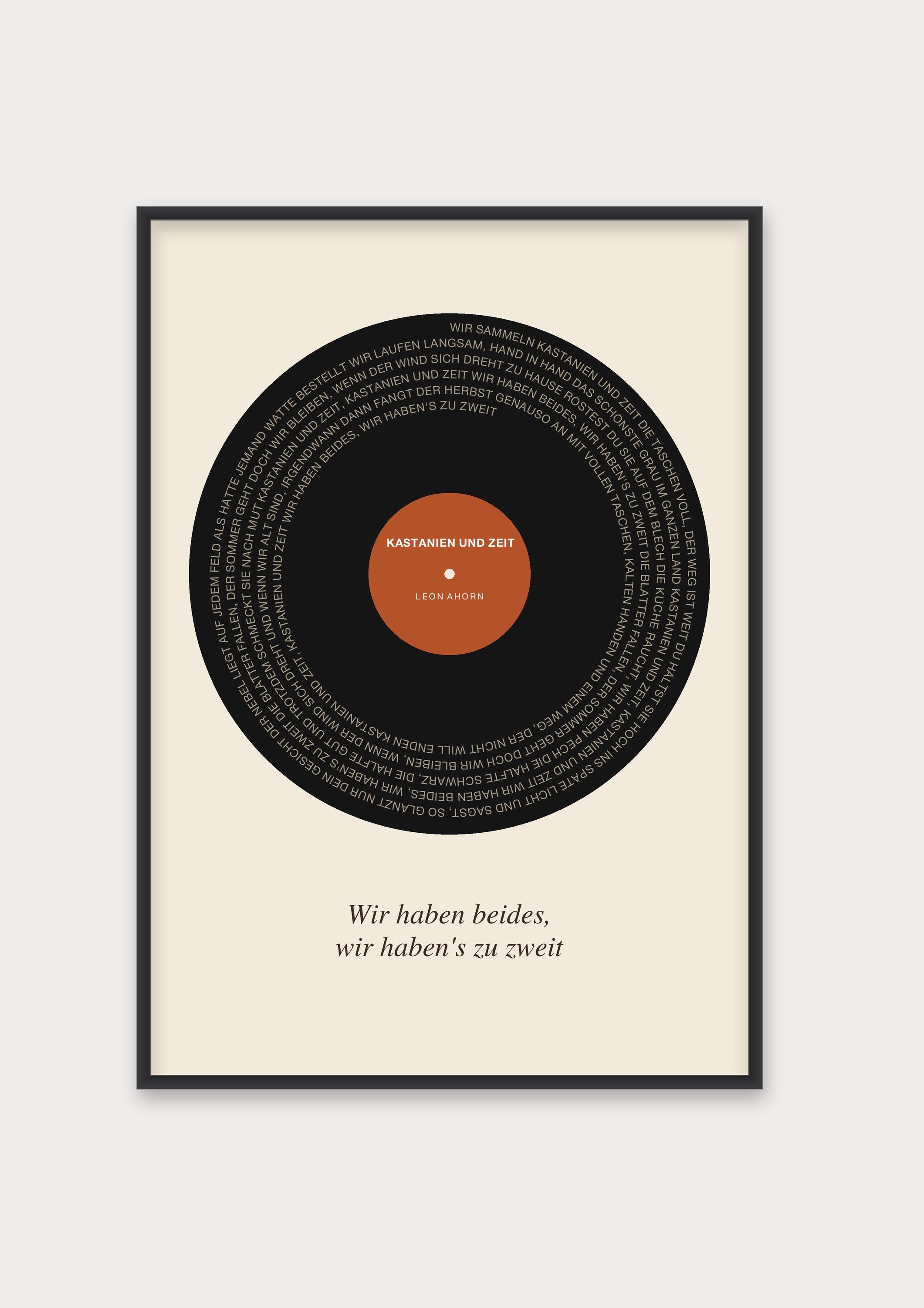 Herbst Vinyl Poster 1 – Aluminiumrahmen Schwarz