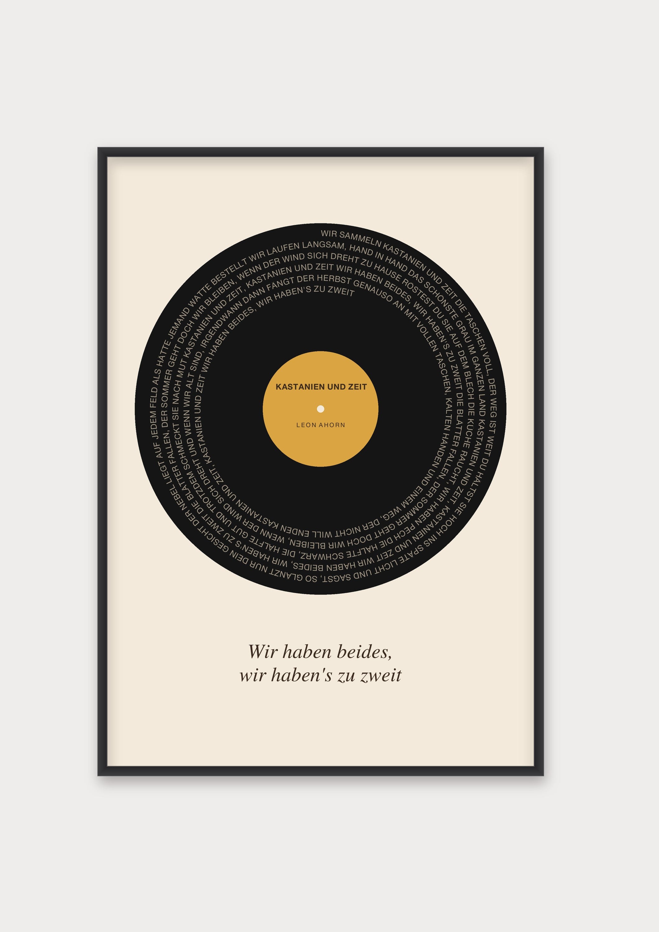 Herbst Vinyl Poster 1 – Aluminiumrahmen Schwarz