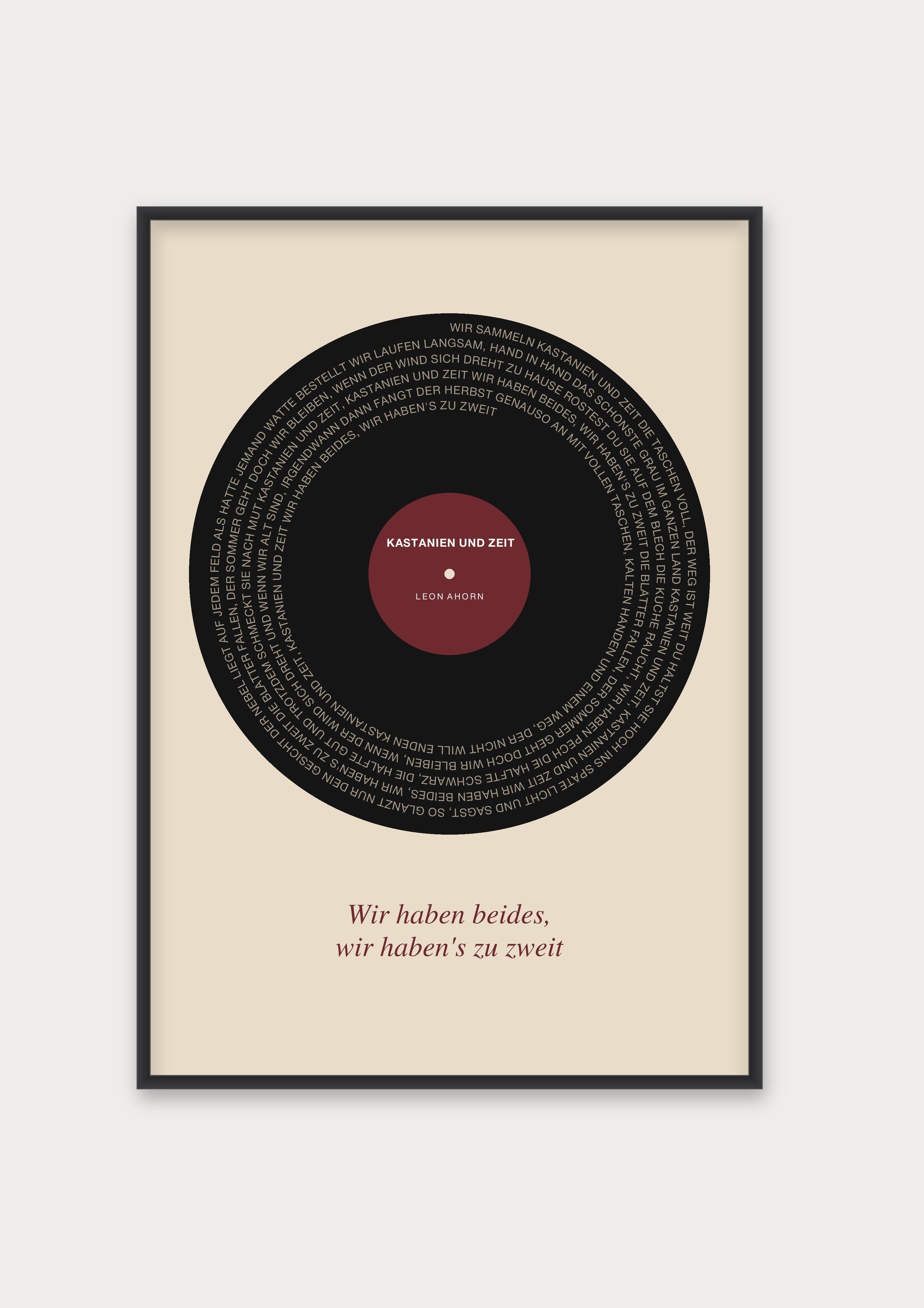 Herbst Vinyl Poster 1 – Aluminiumrahmen Schwarz