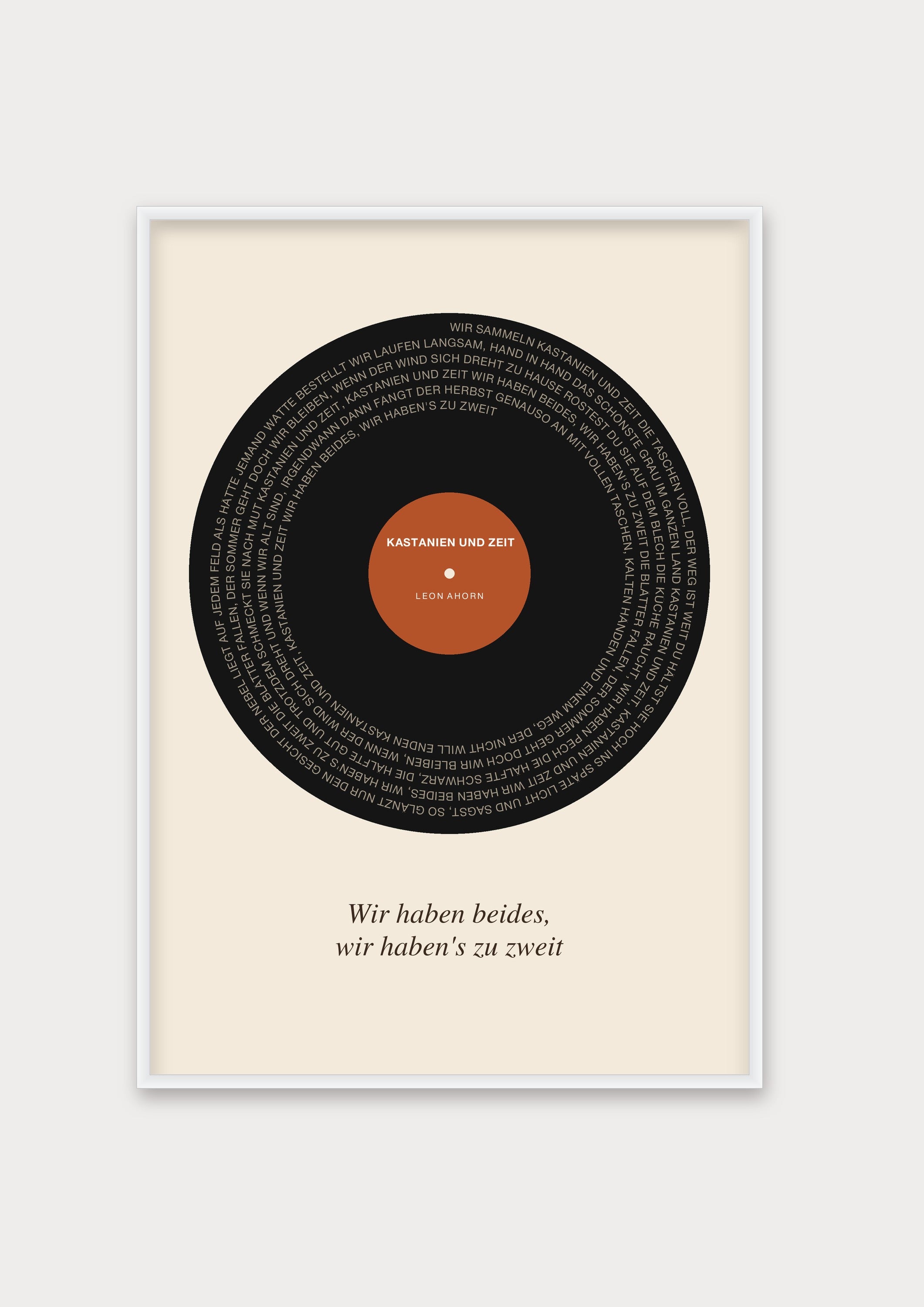 Herbst Vinyl Poster 1 – Aluminiumrahmen Weiß