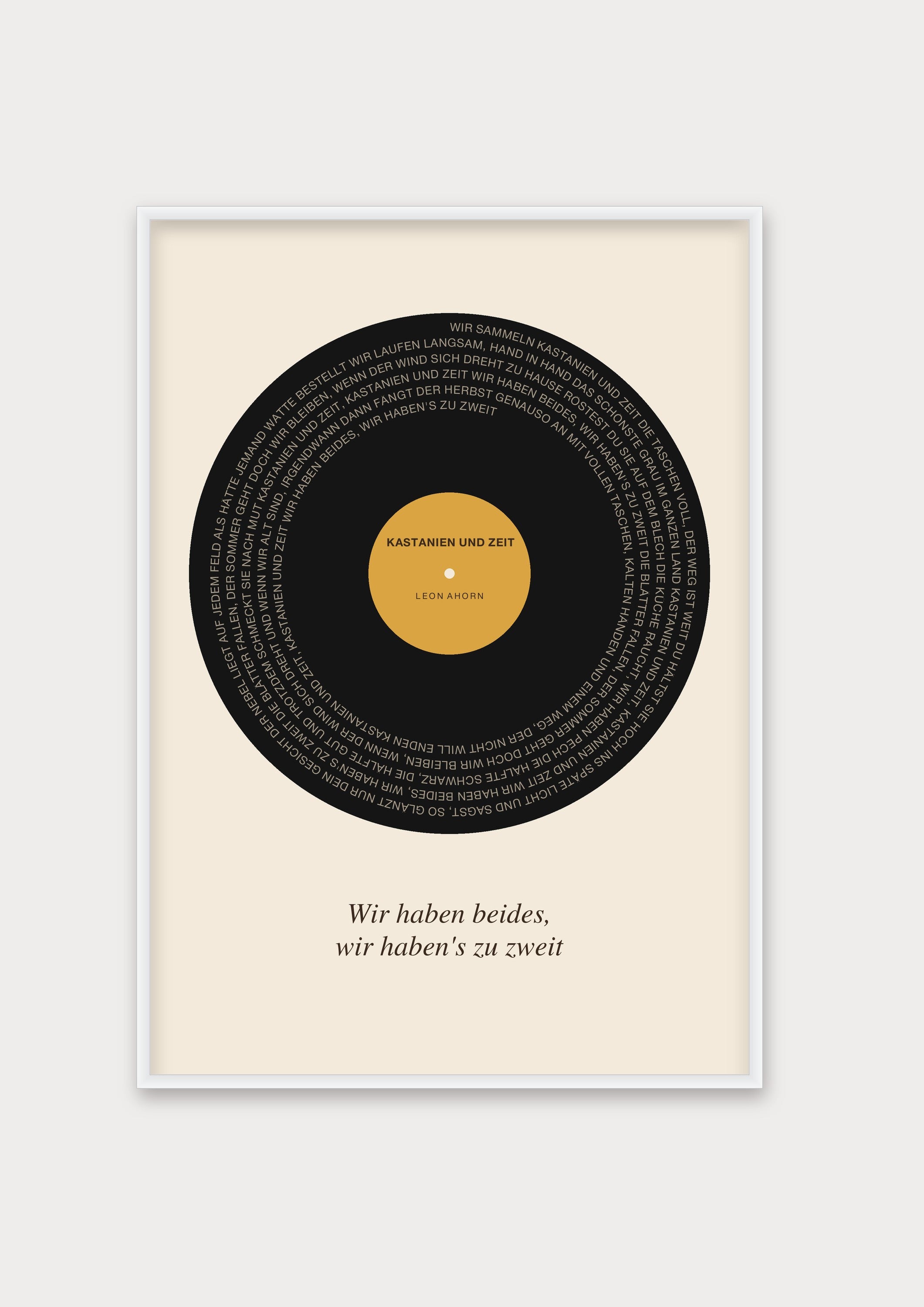 Herbst Vinyl Poster 1 – Aluminiumrahmen Weiß