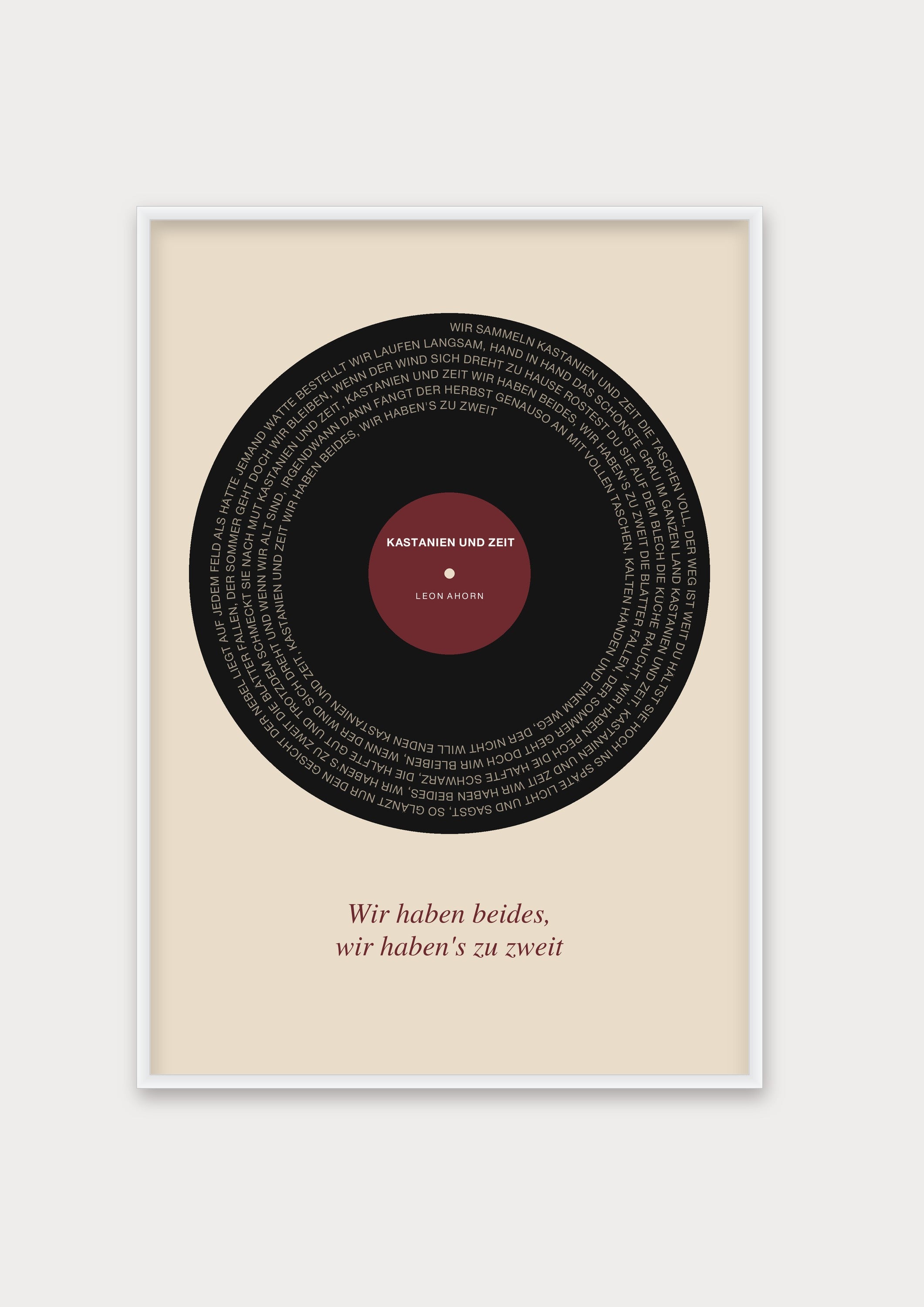 Herbst Vinyl Poster 1 – Aluminiumrahmen Weiß