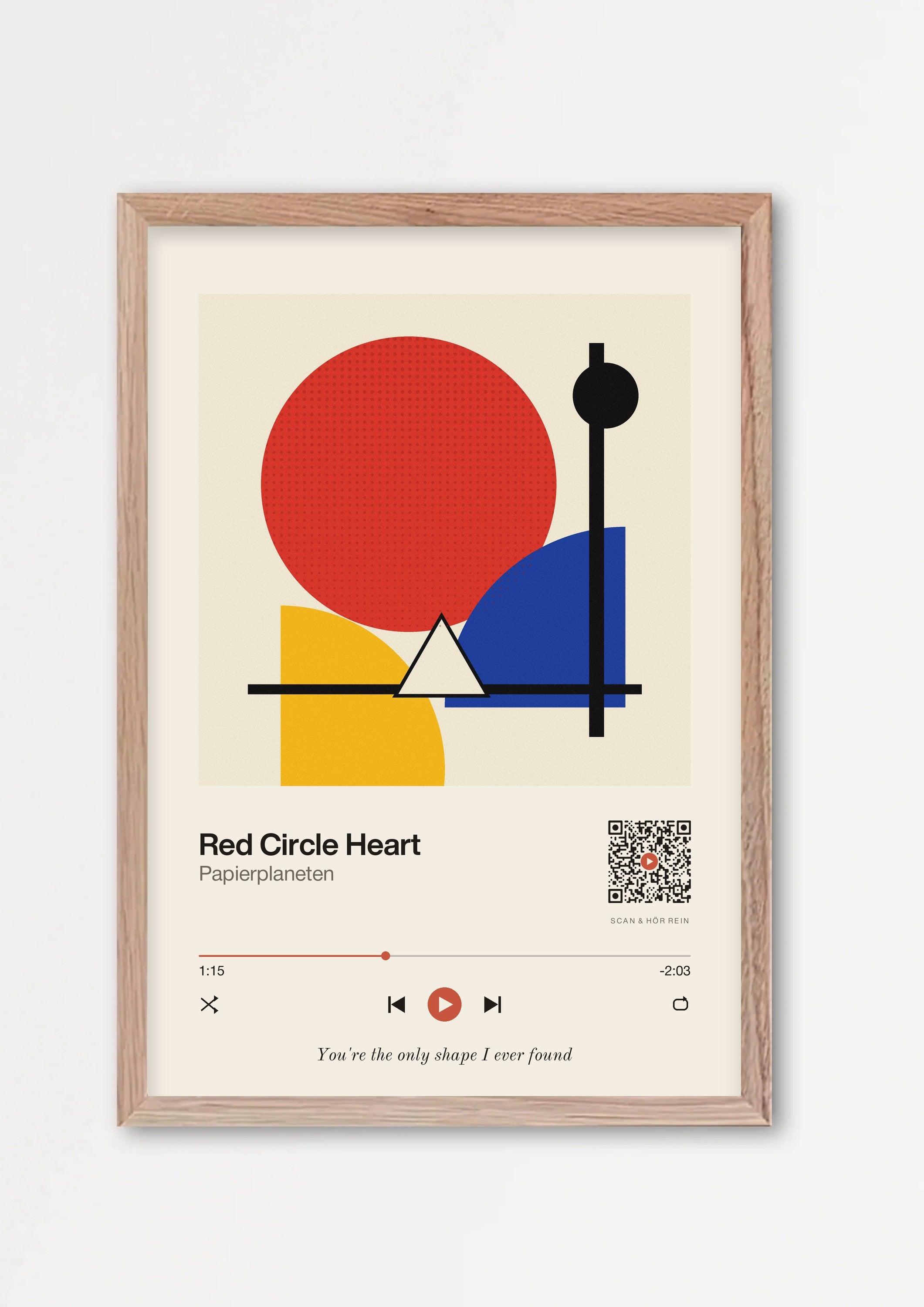 Song Player Poster 1 – Echtholzrahmen Natur