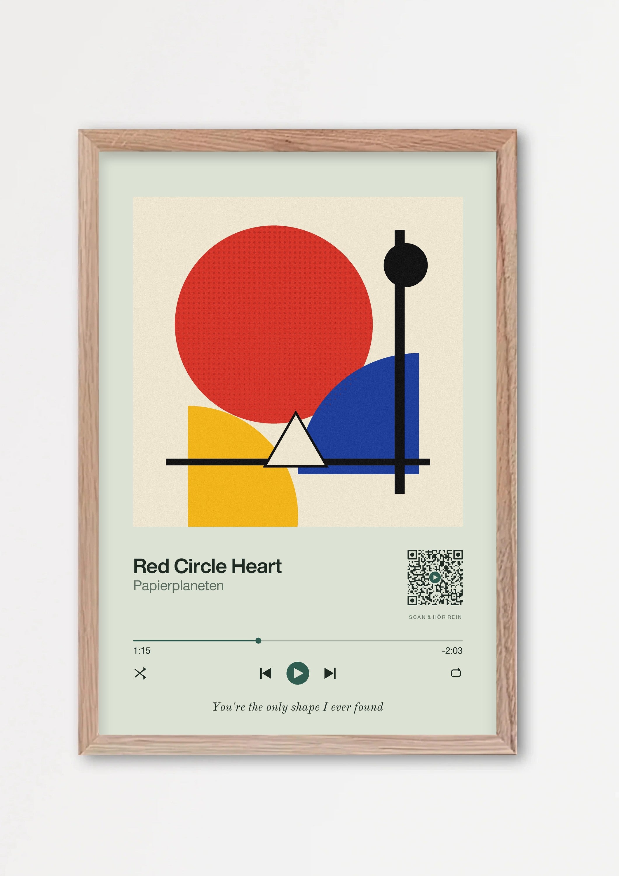 Song Player Poster 1 – Echtholzrahmen Natur