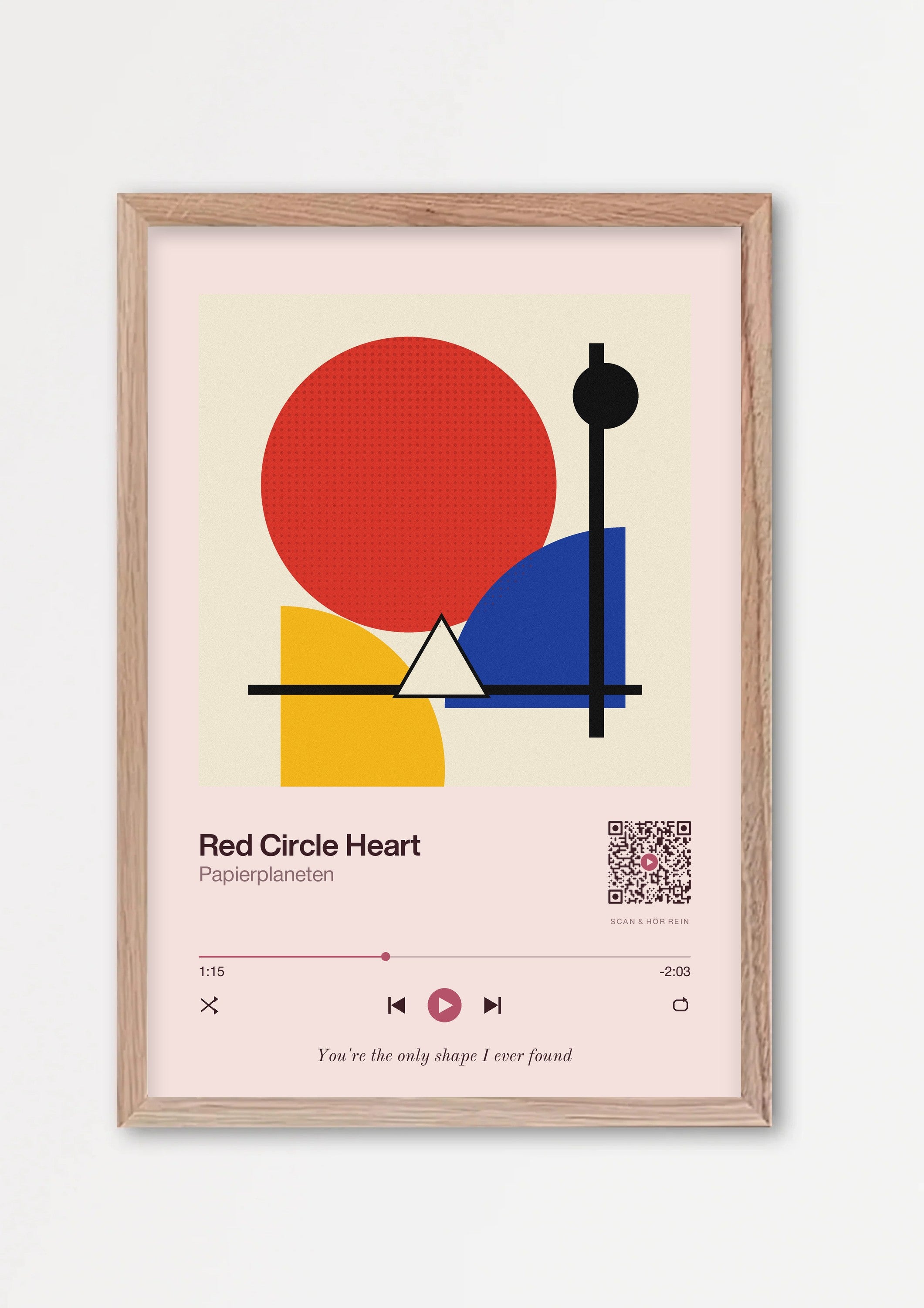 Song Player Poster 1 – Echtholzrahmen Natur