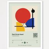 Song Player Poster 1 – Echtholzrahmen Weiß