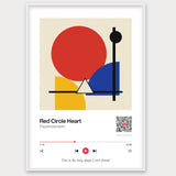 Song Player Poster 1 – Aluminiumrahmen Weiß